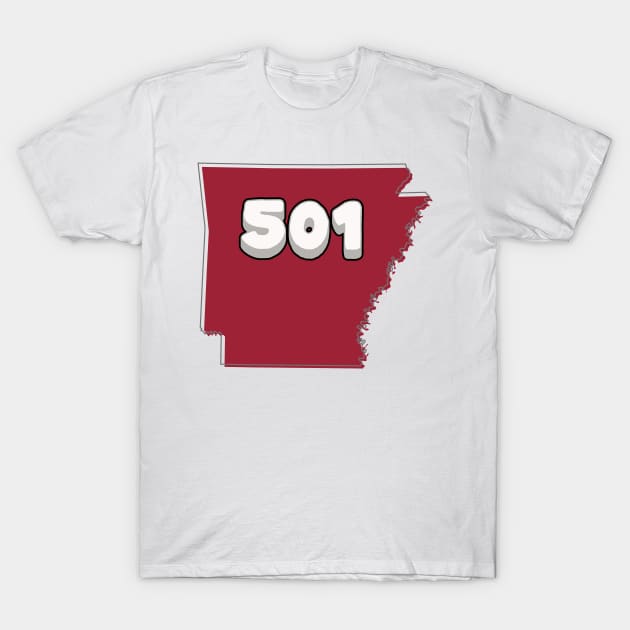 501 ARKANSAS AREA CODE WPS T-Shirt by Truth or Rare